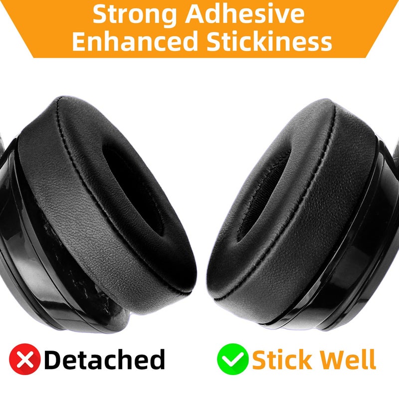 YOCOWOCO Replacement Ear Pads for Beats Solo 2 & Solo 3 Wireless On-Ear Headphones, Solo2 & Solo3 Earpads Cushions with Noise Isolation Memory Foam and Softer Protein Leather, Black - Image 5